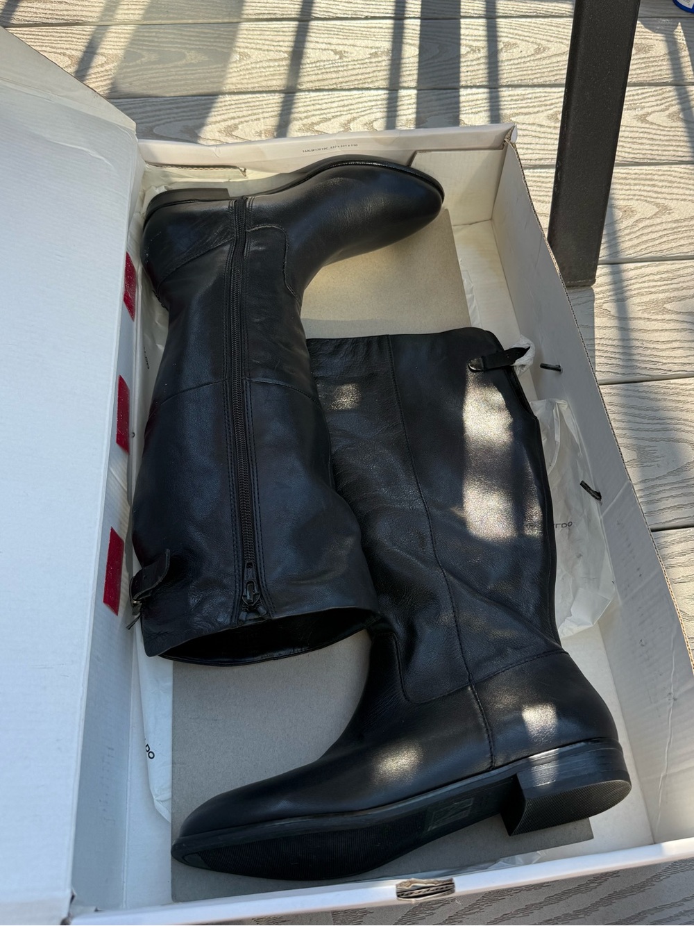 ALDO Keesha Black Leather Knee High Riding Boots Women’s Size 6 - New